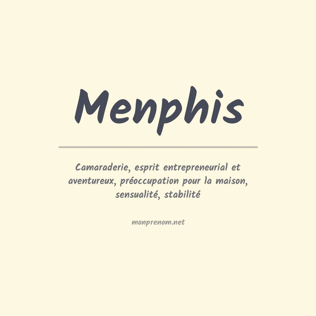 Prénom Menphis