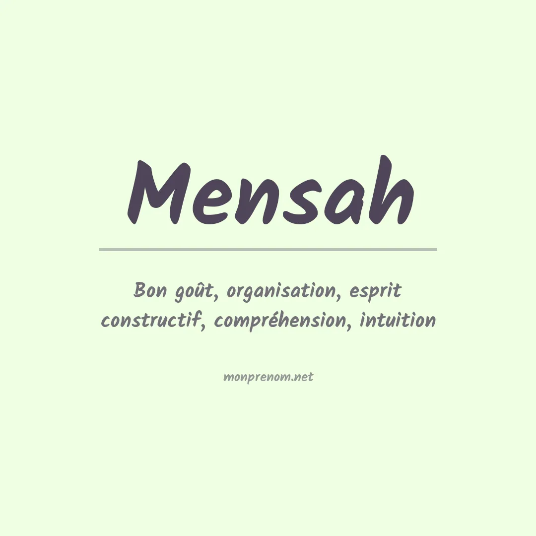 Prénom Mensah