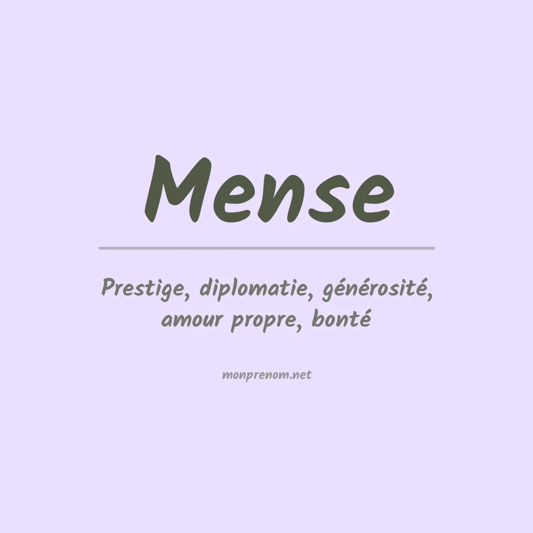 Prénom Mense