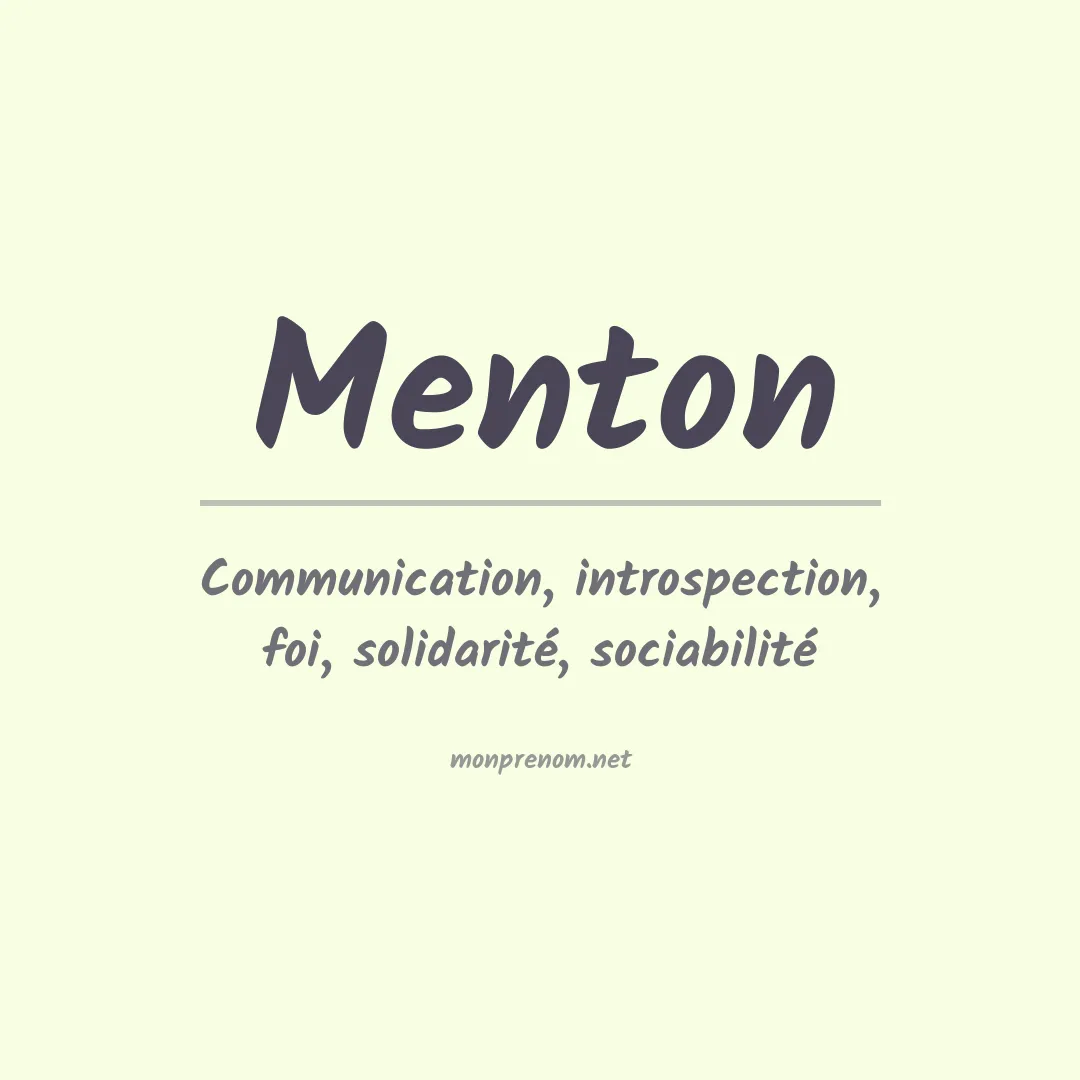 Prénom Menton