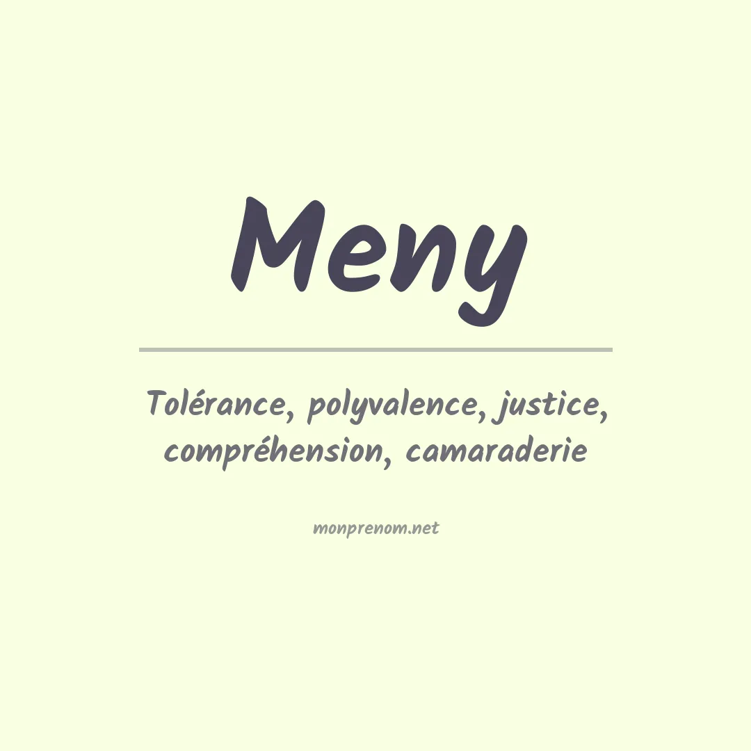 Prénom Meny
