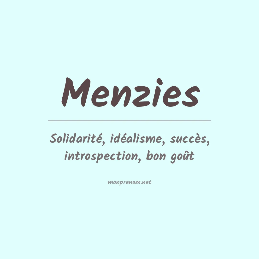 Prénom Menzies