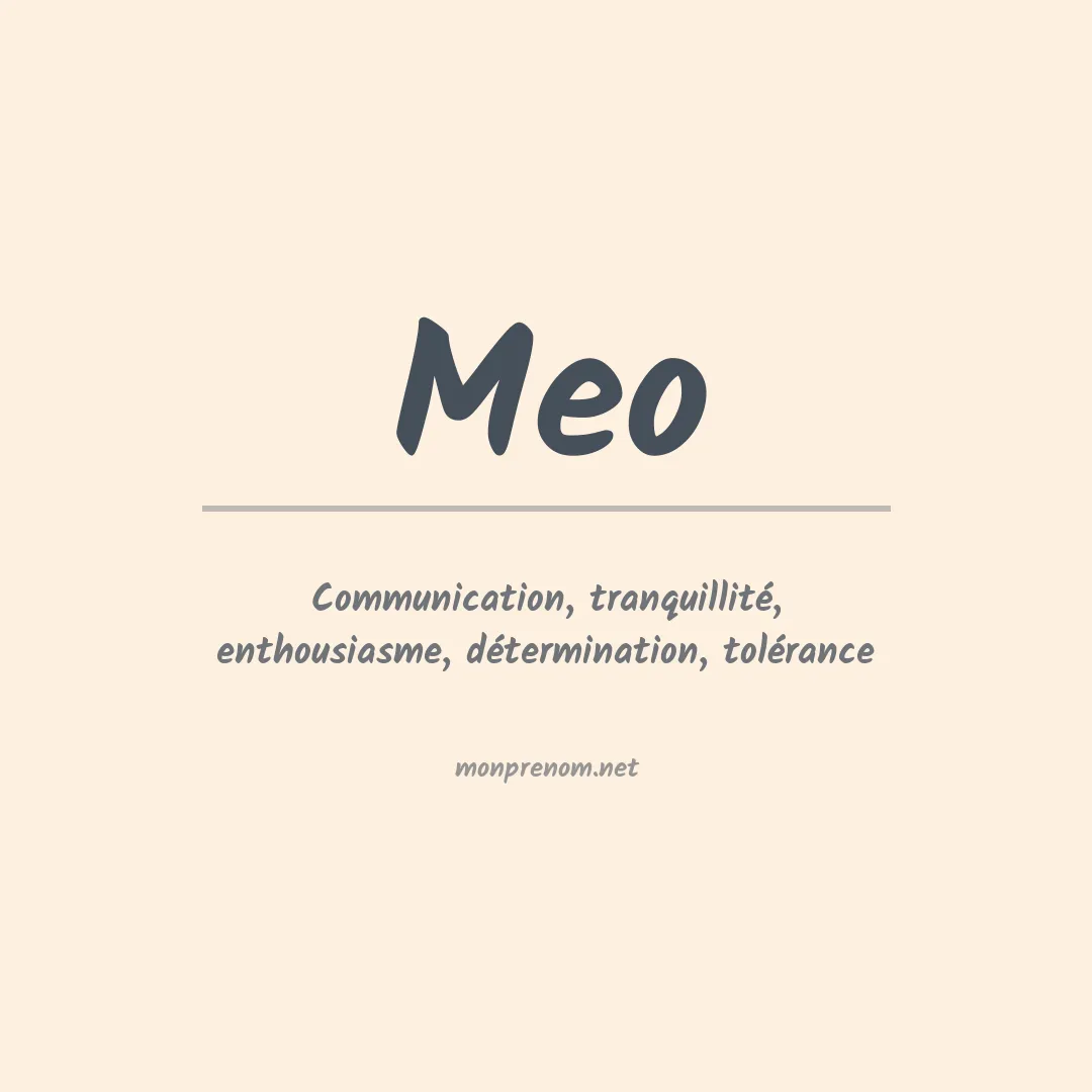 Prénom Meo
