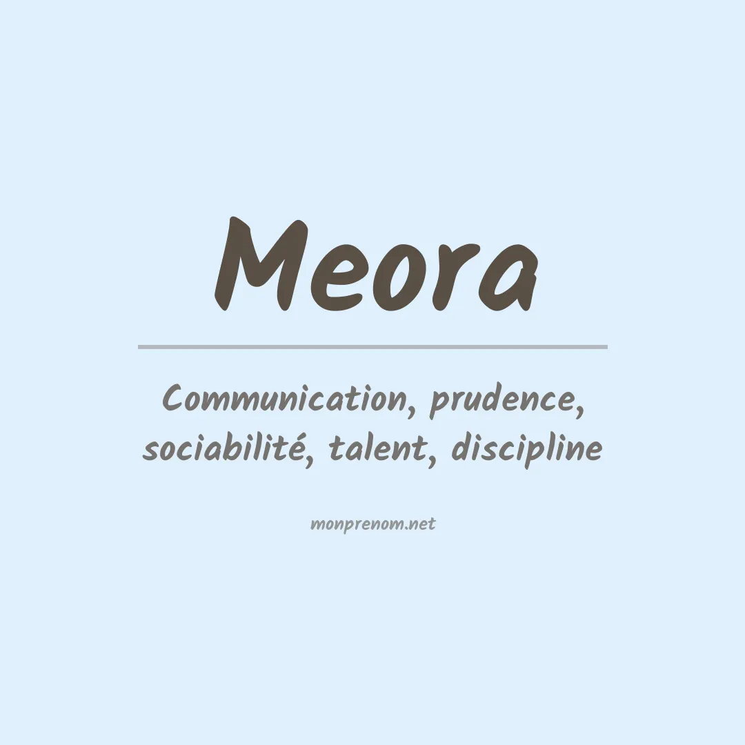 Signification du prénom Meora