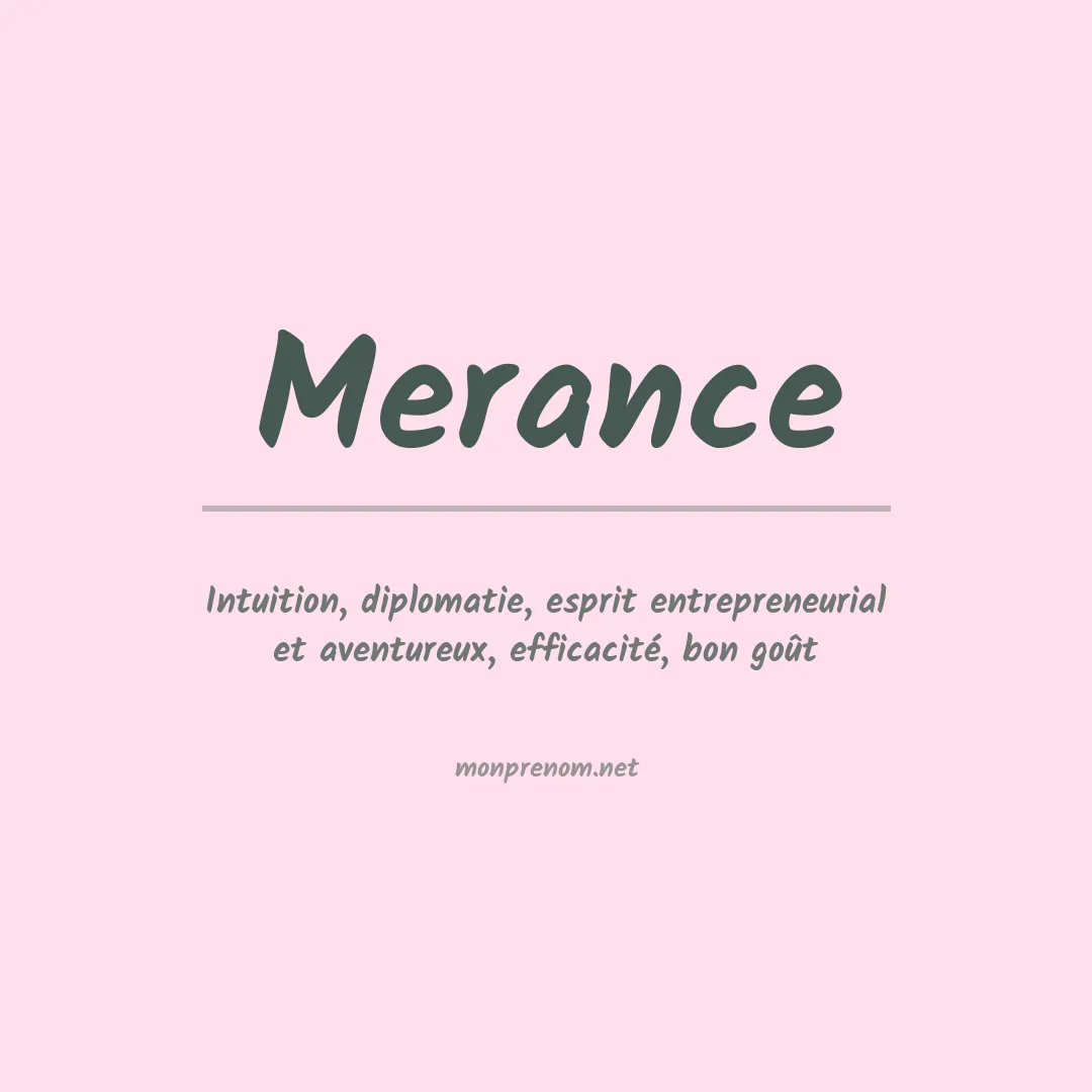 Signification du prénom Merance
