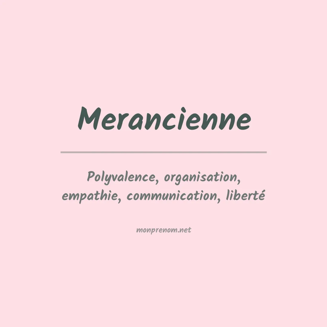 Signification du prénom Merancienne