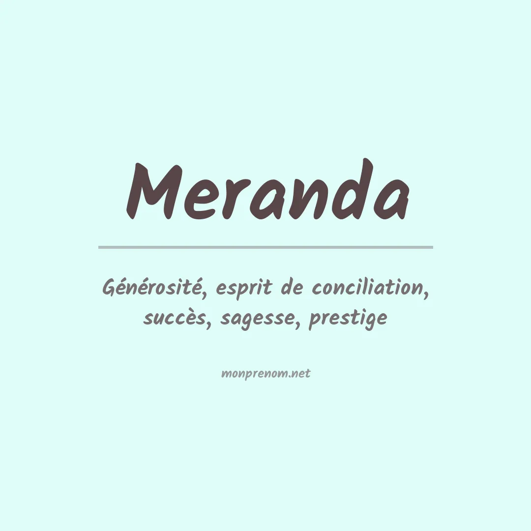 Prénom Meranda