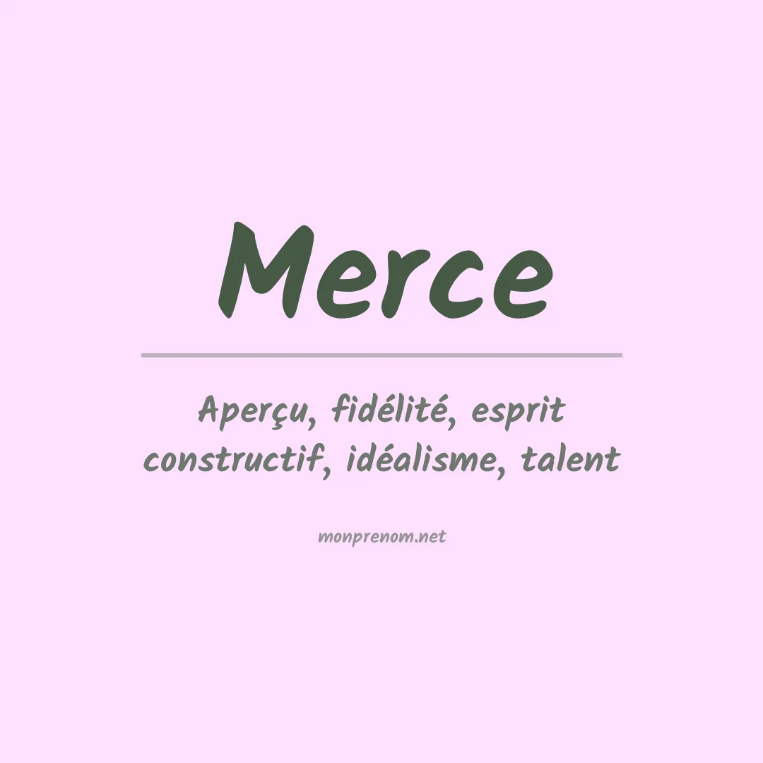 Prénom Merce