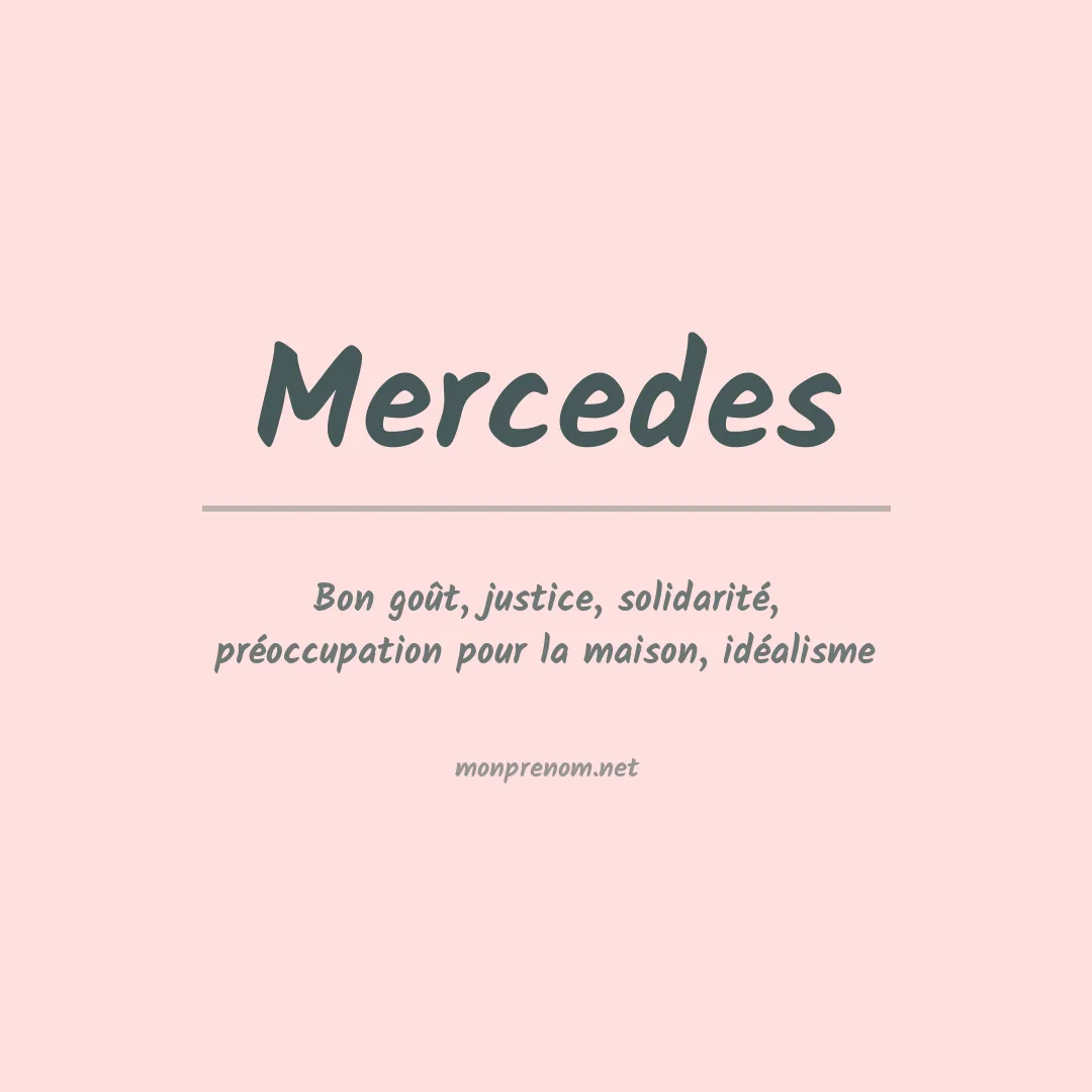 Prénom Mercedes