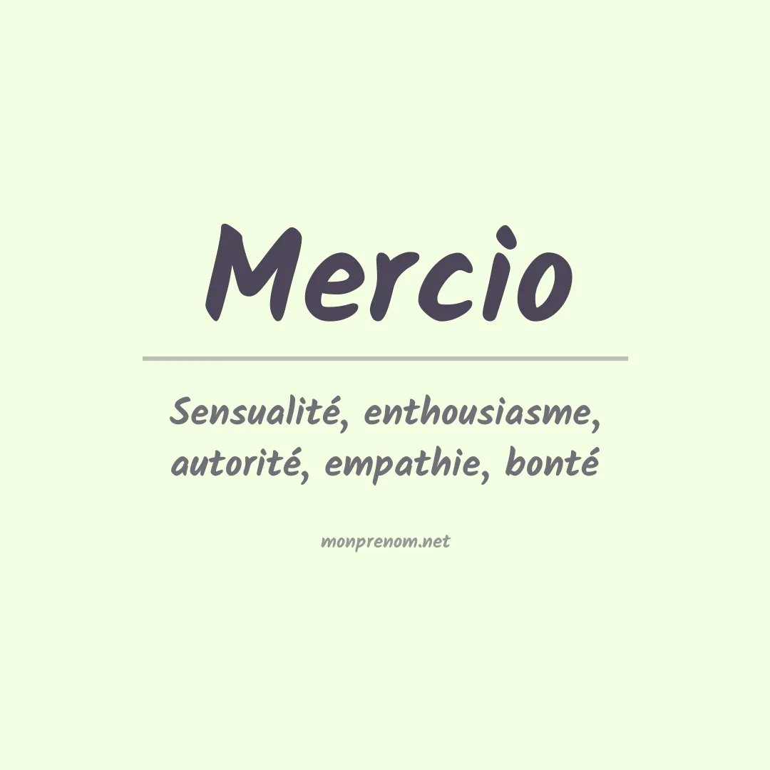 Signification du prénom Mercio