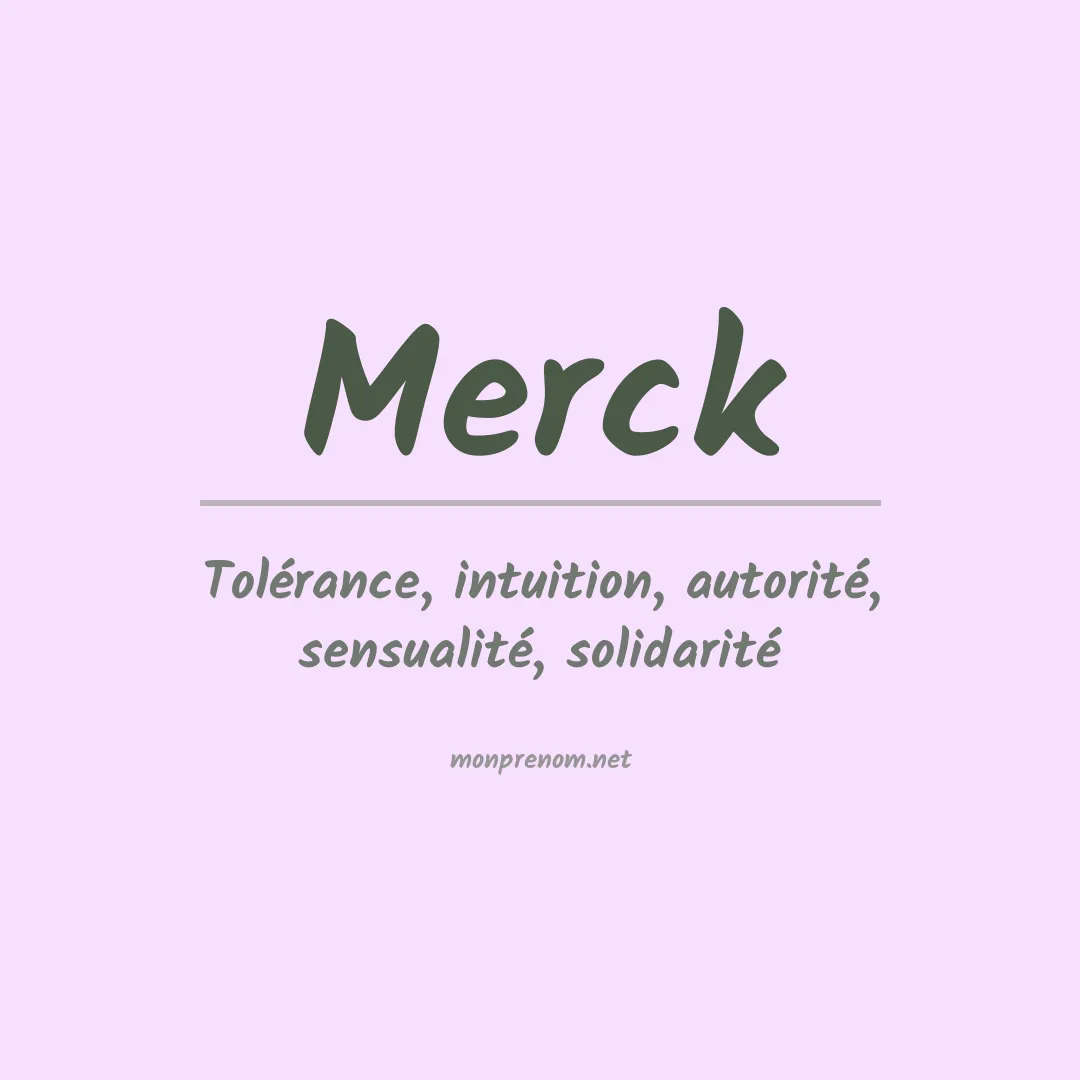 Prénom Merck