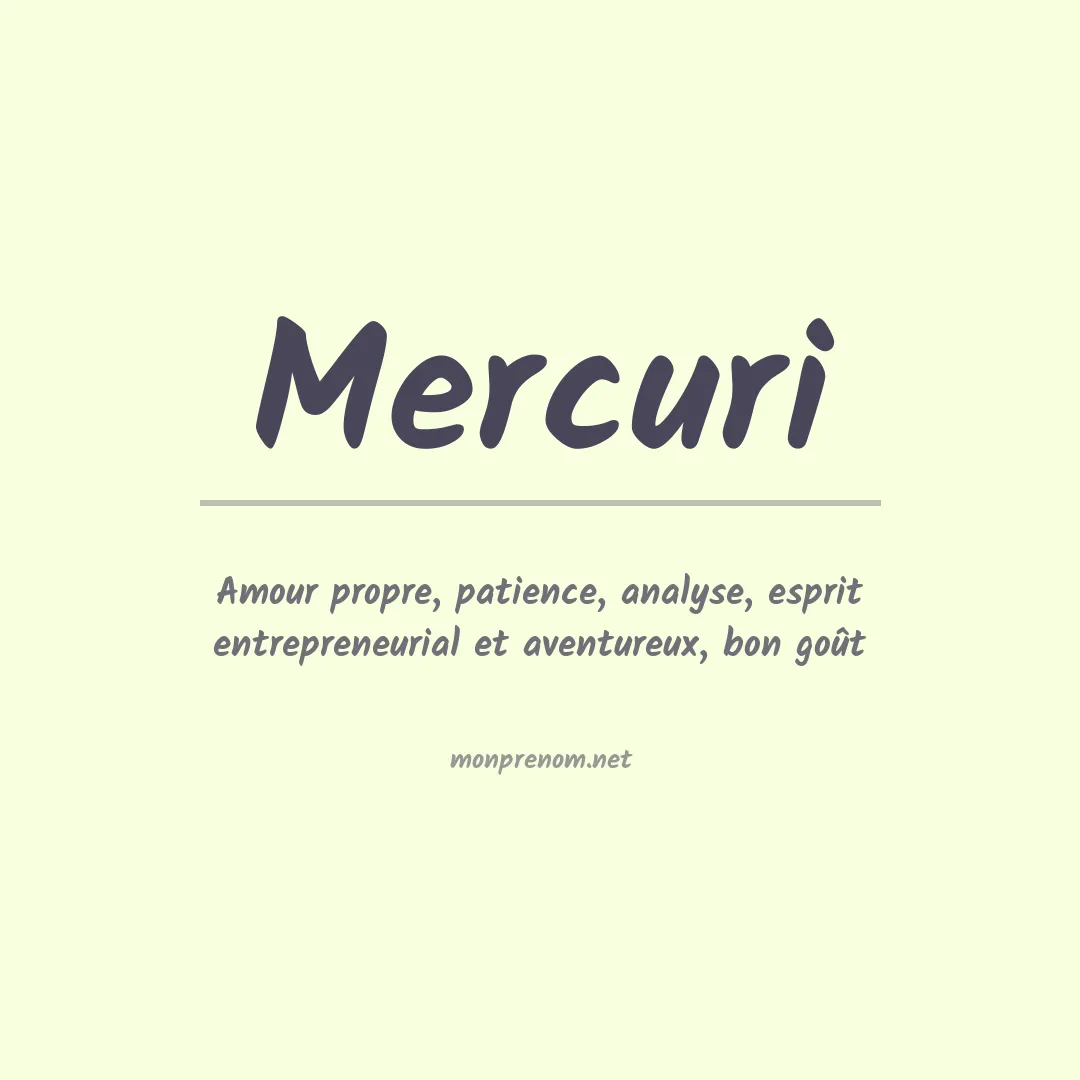 Prénom Mercuri