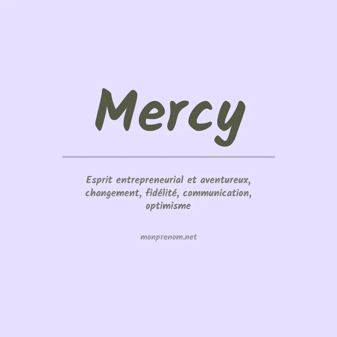Prénom Mercy