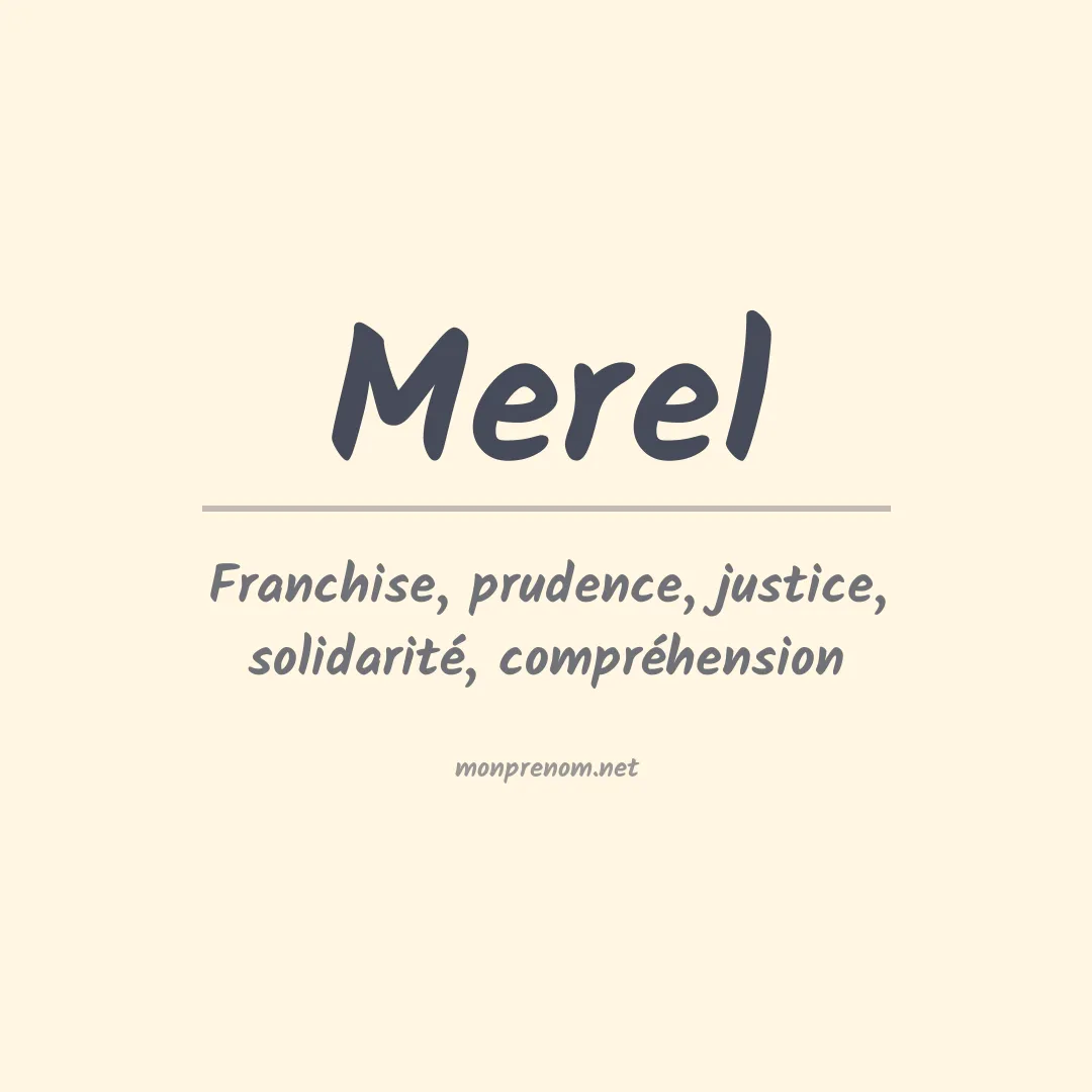Signification du prénom Merel