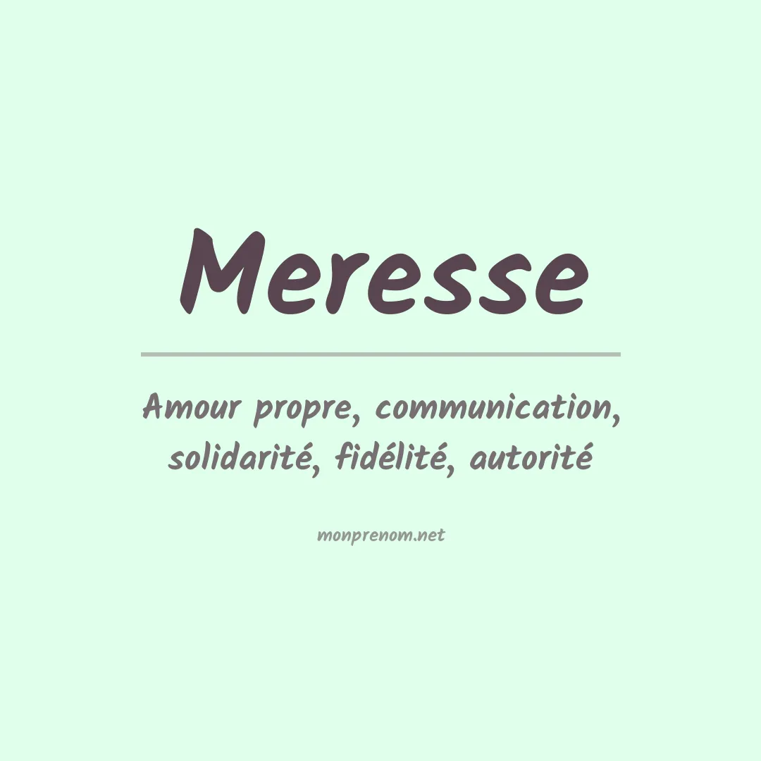 Prénom Meresse