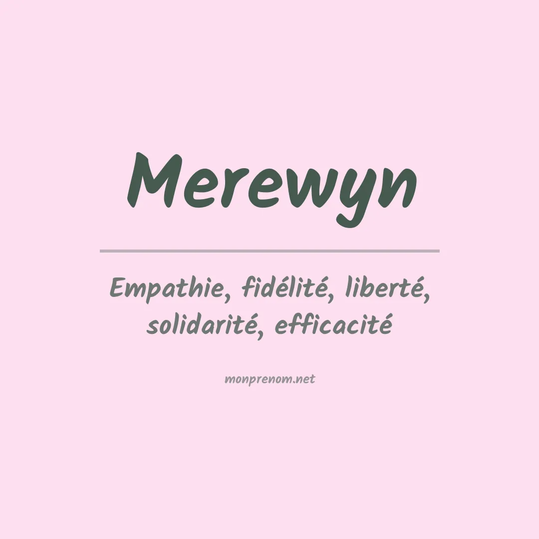Signification du prénom Merewyn