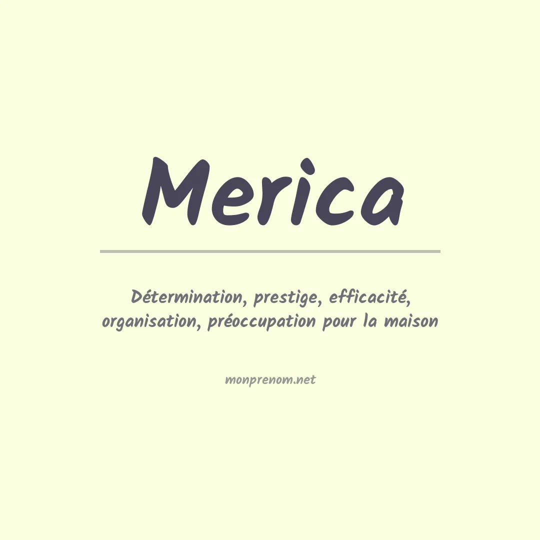 Prénom Merica