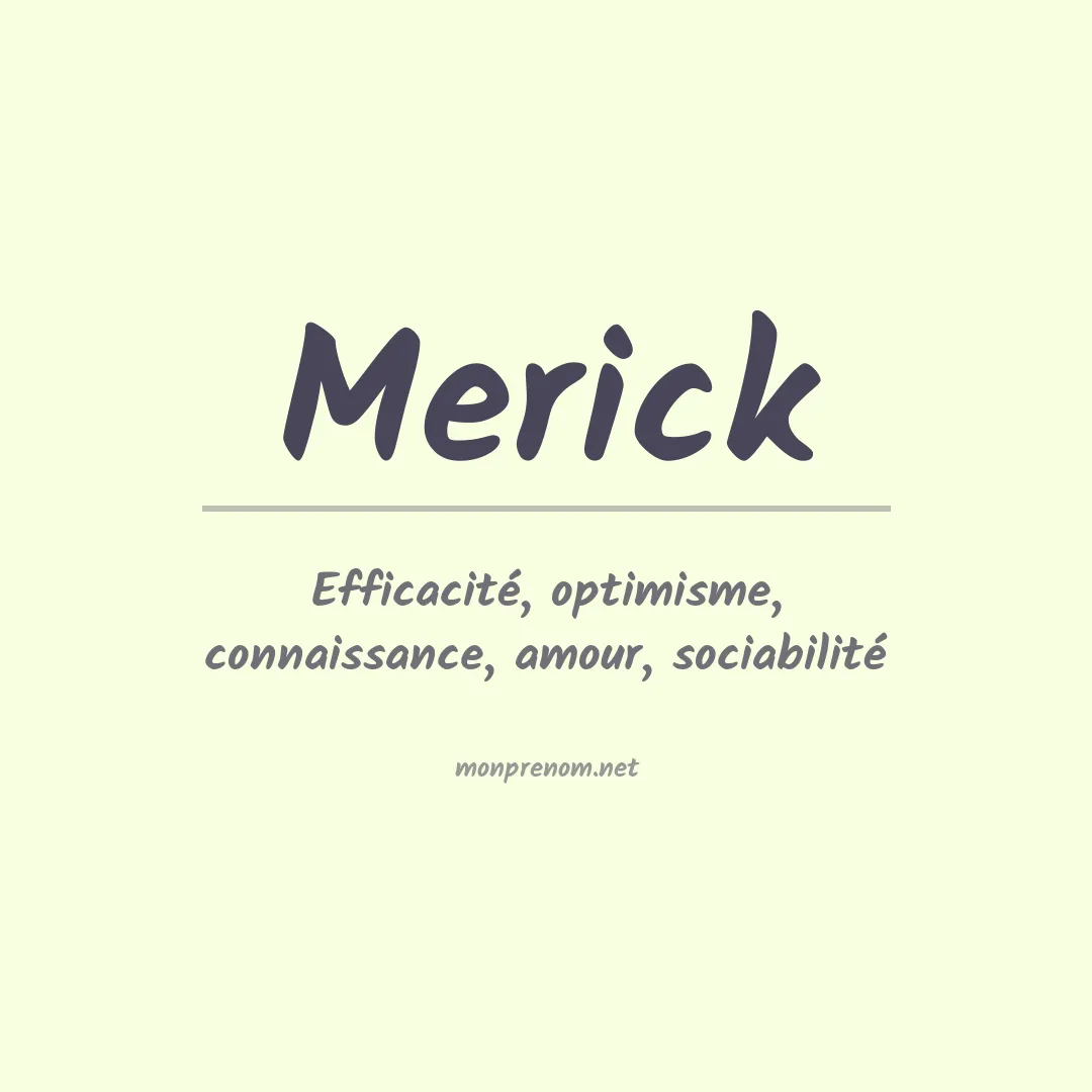 Signification du prénom Merick
