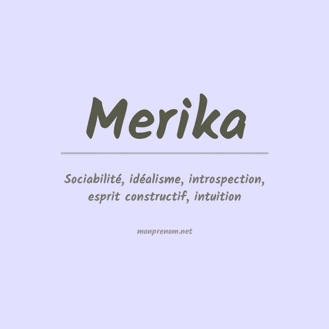 Signification du prénom Merika