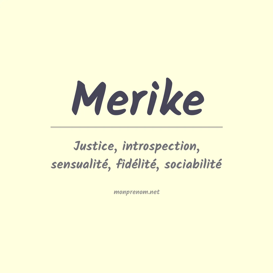 Signification du prénom Merike