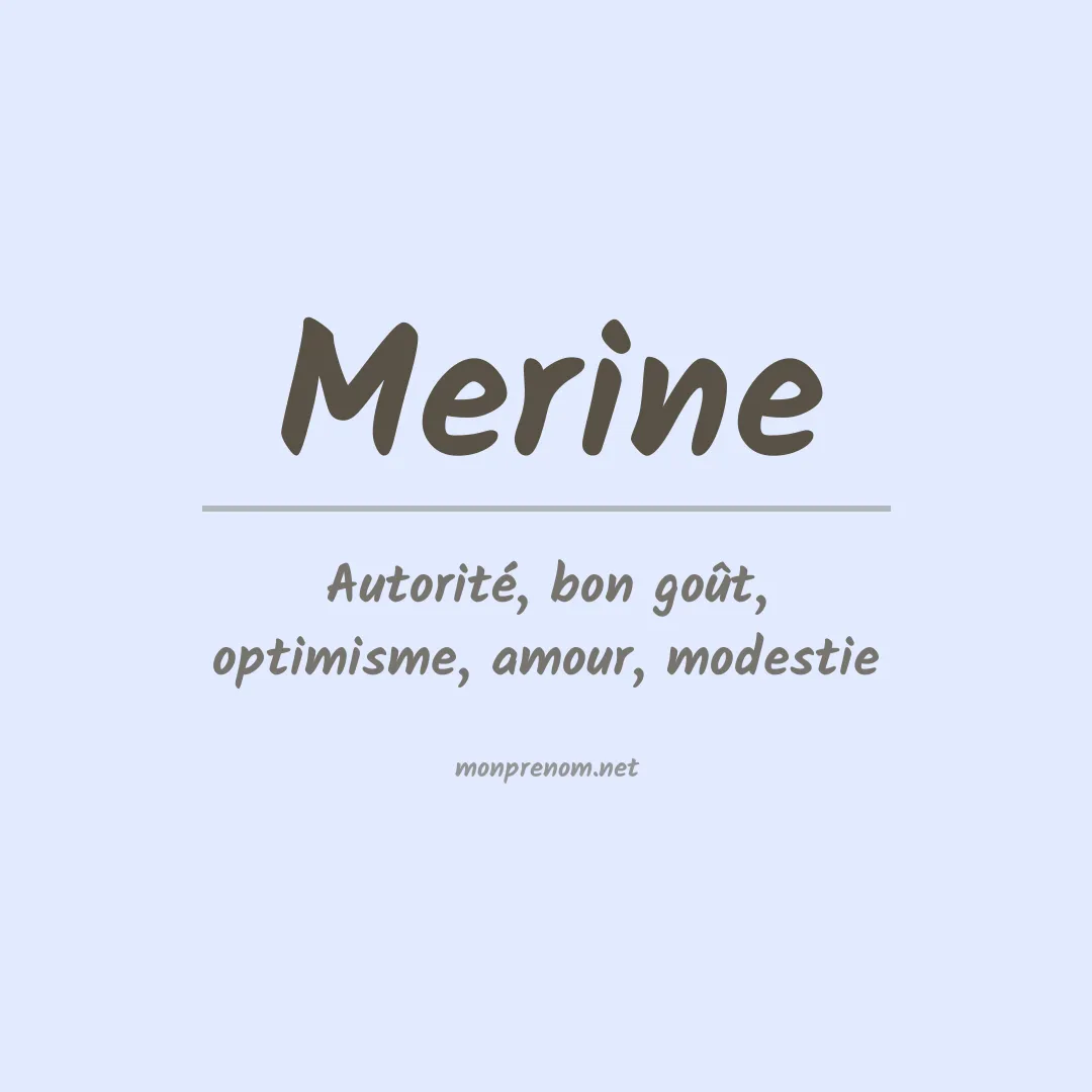 Prénom Merine
