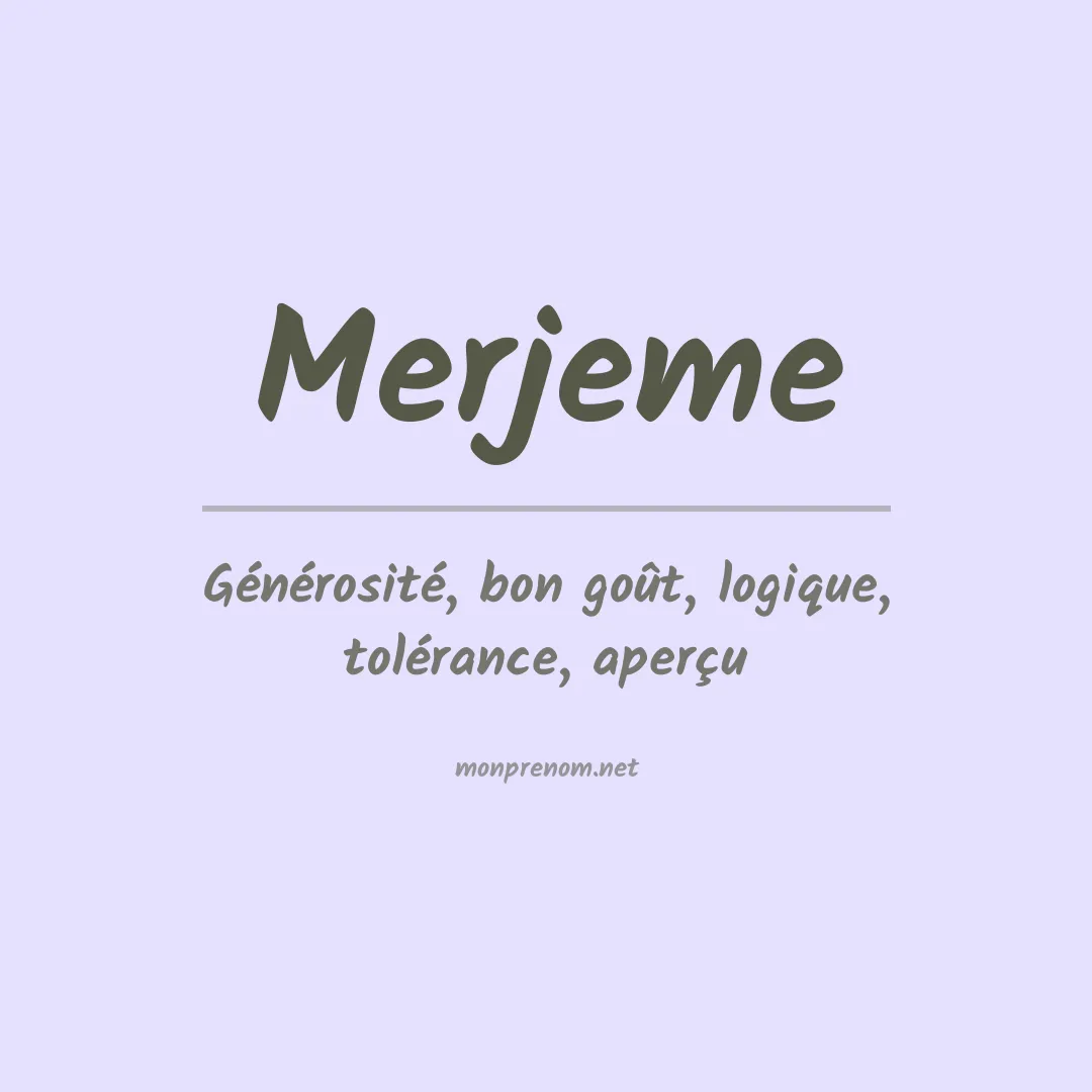 Prénom Merjeme