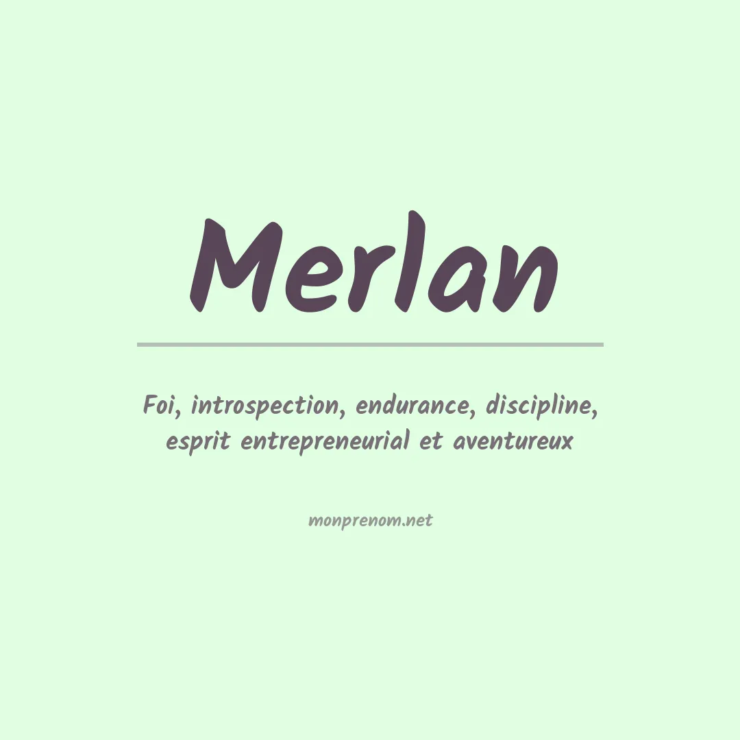 Signification du prénom Merlan