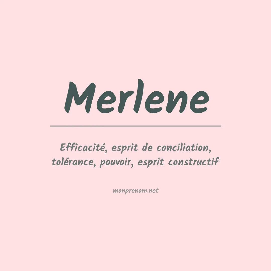 Signification du prénom Merlene