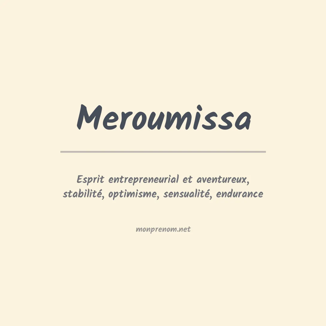 Prénom Meroumissa