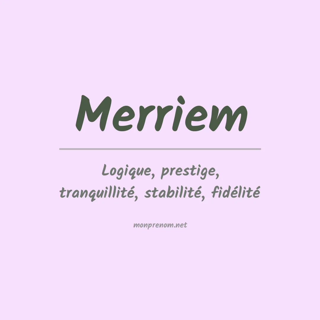 Prénom Merriem