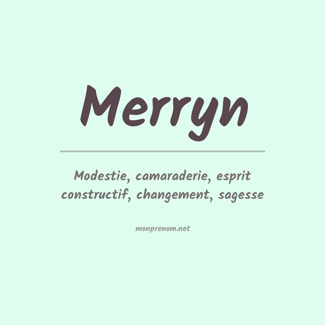 Prénom Merryn
