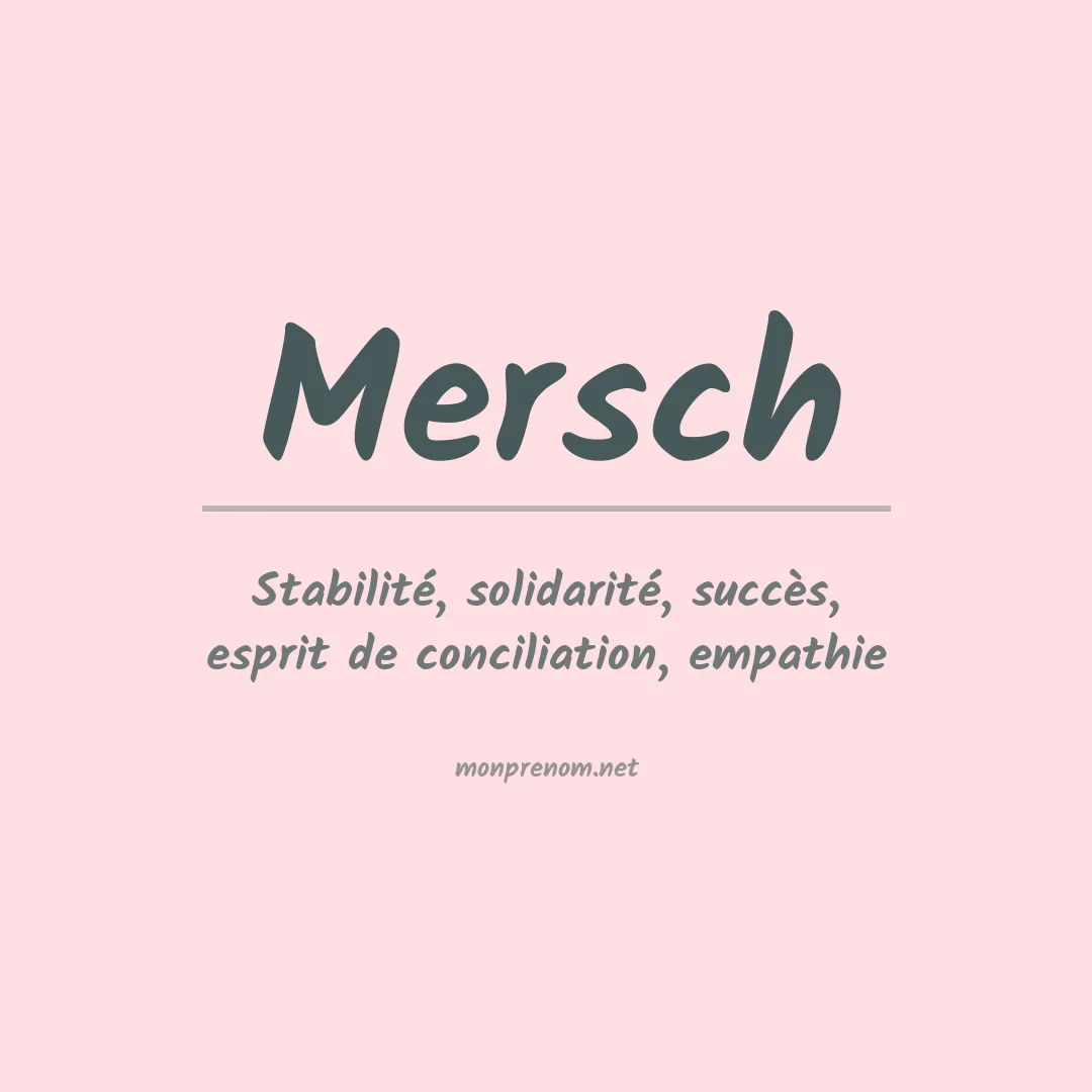 Prénom Mersch