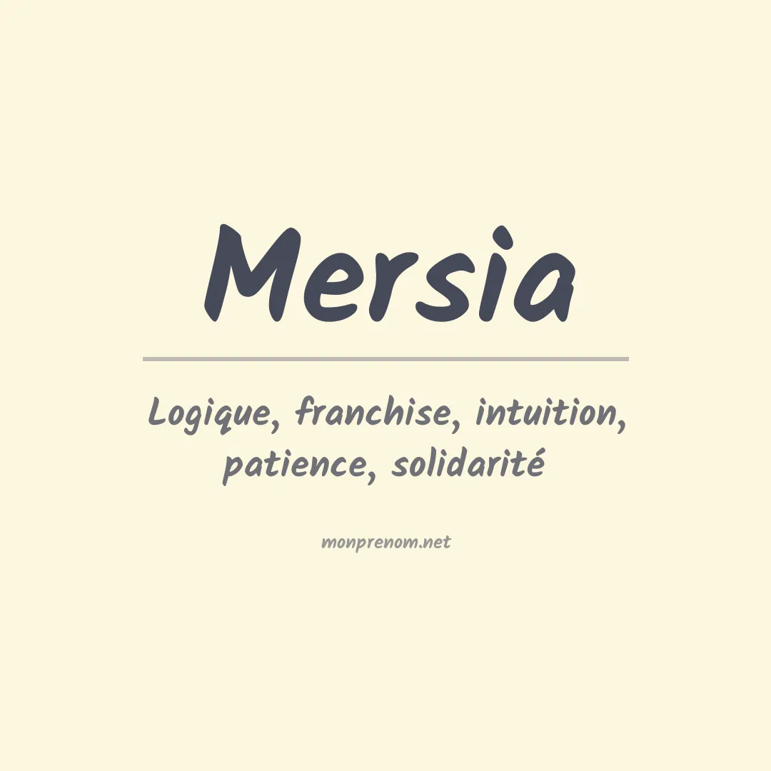 Prénom Mersia
