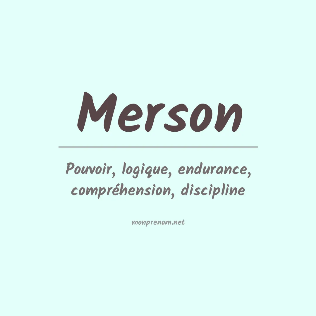 Prénom Merson