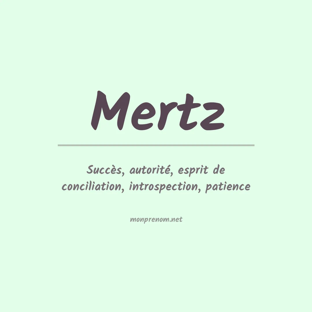 Prénom Mertz