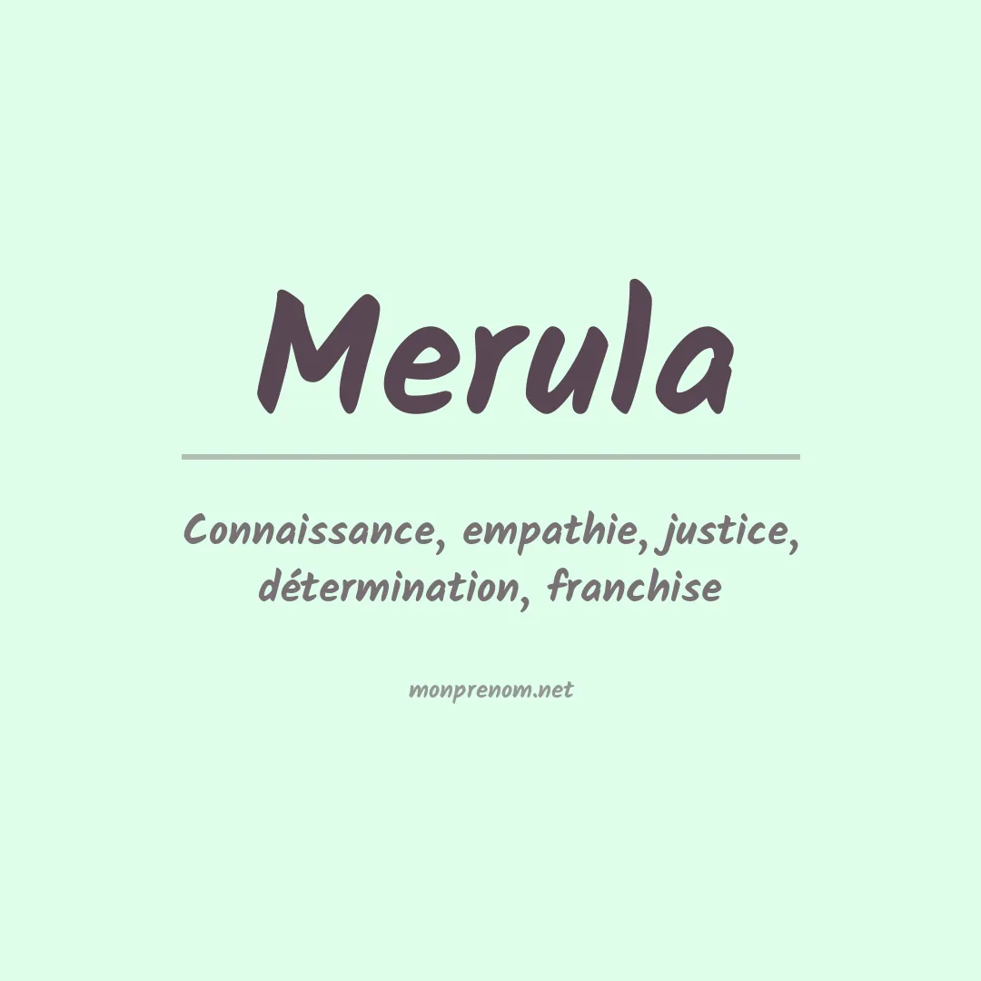 Signification du prénom Merula