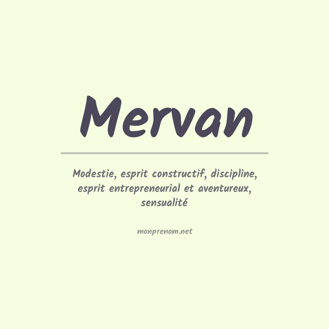 Signification du prénom Mervan