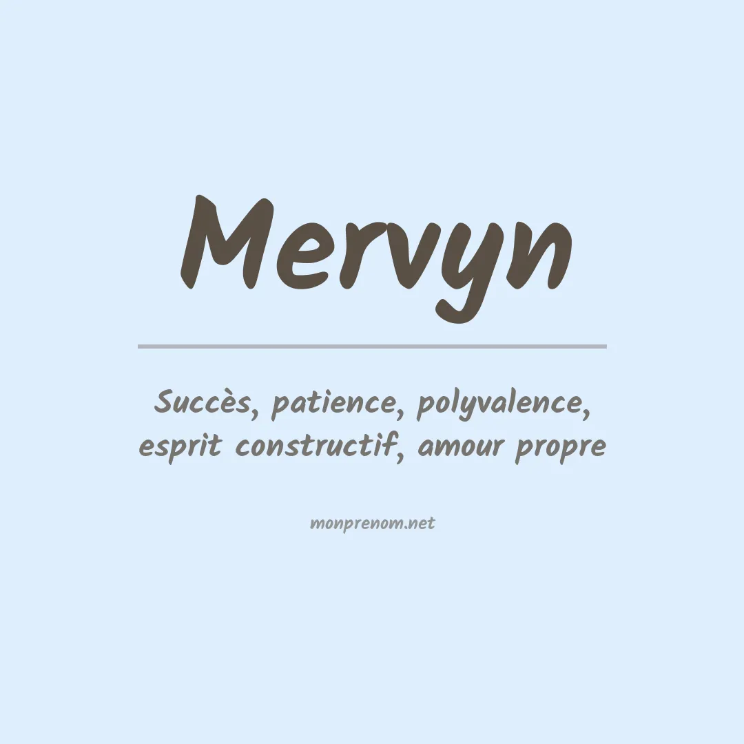 Signification du prénom Mervyn
