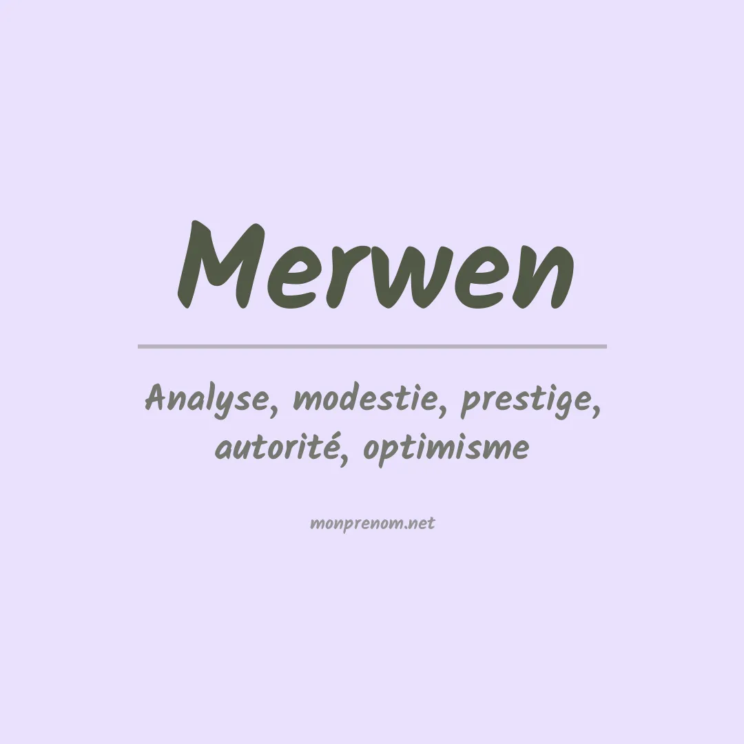 Signification du prénom Merwen