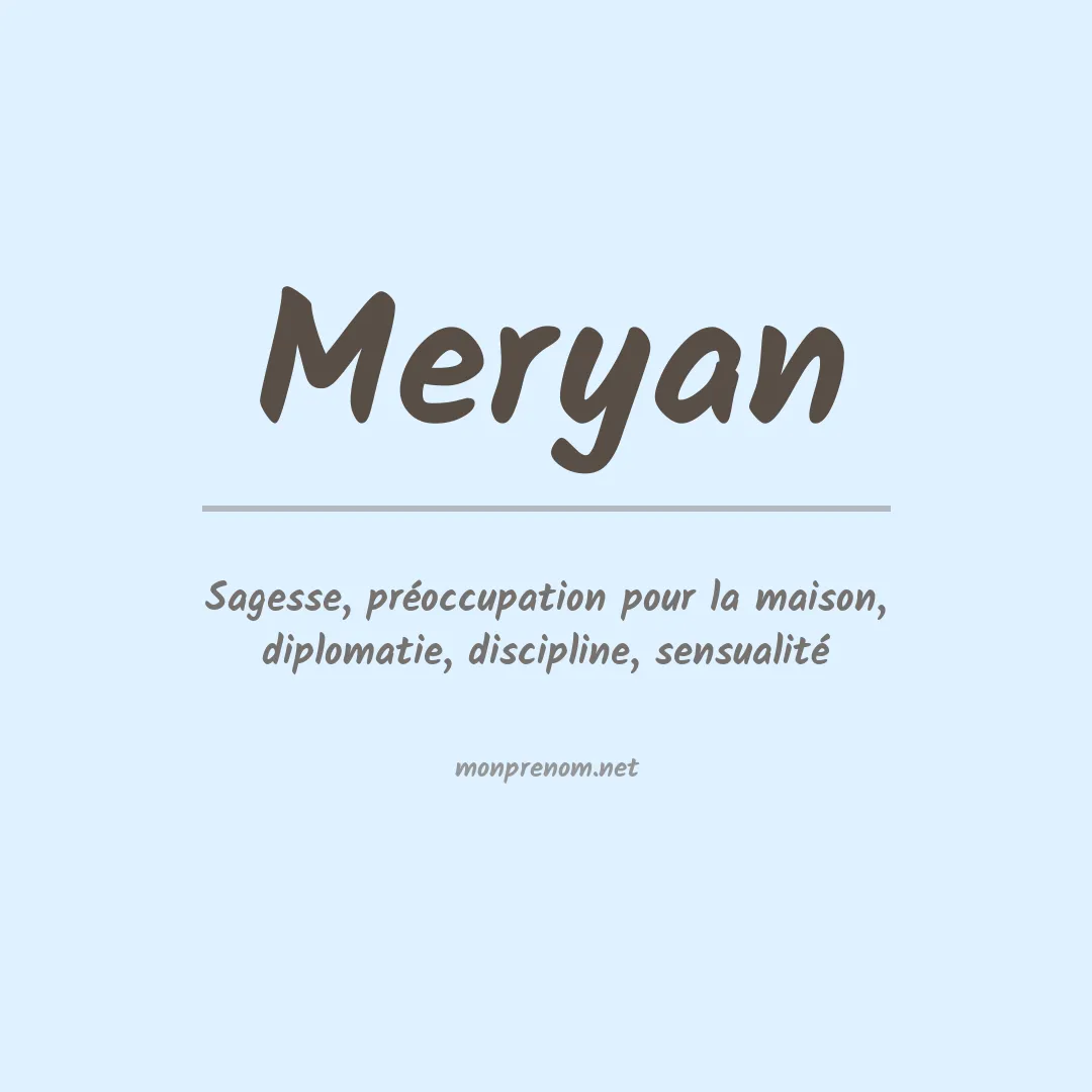 Prénom Meryan