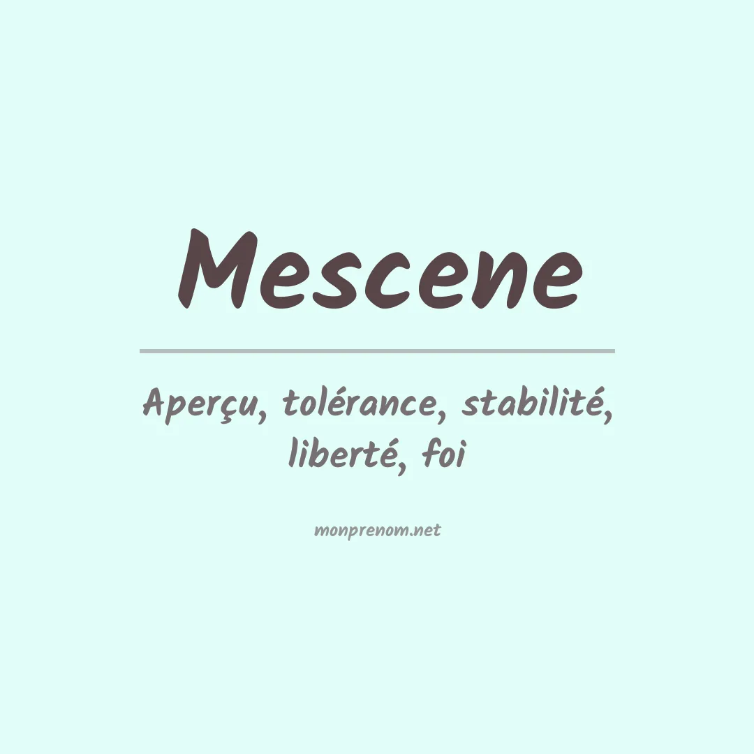 Signification du prénom Mescene