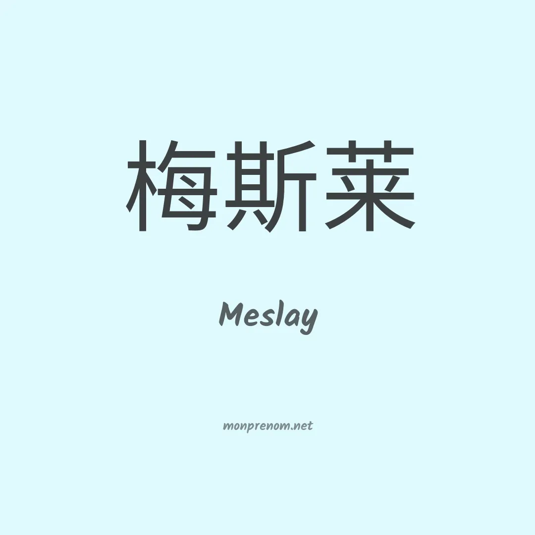 Meslay en chinois