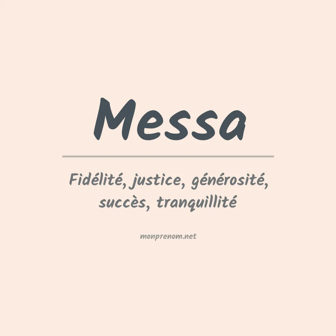 Prénom Messa