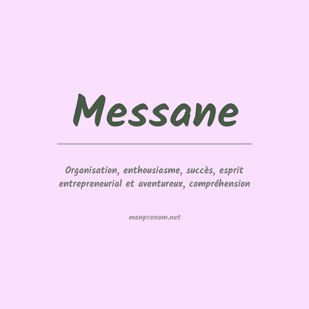 Signification du prénom Messane