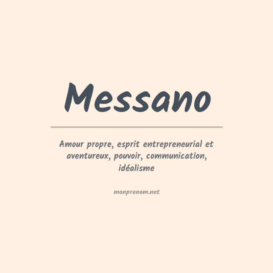 Prénom Messano