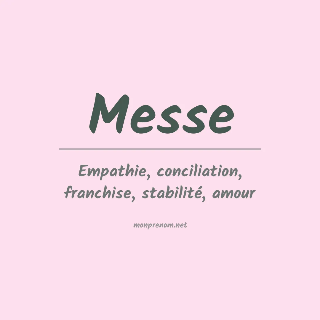 Signification du prénom Messe