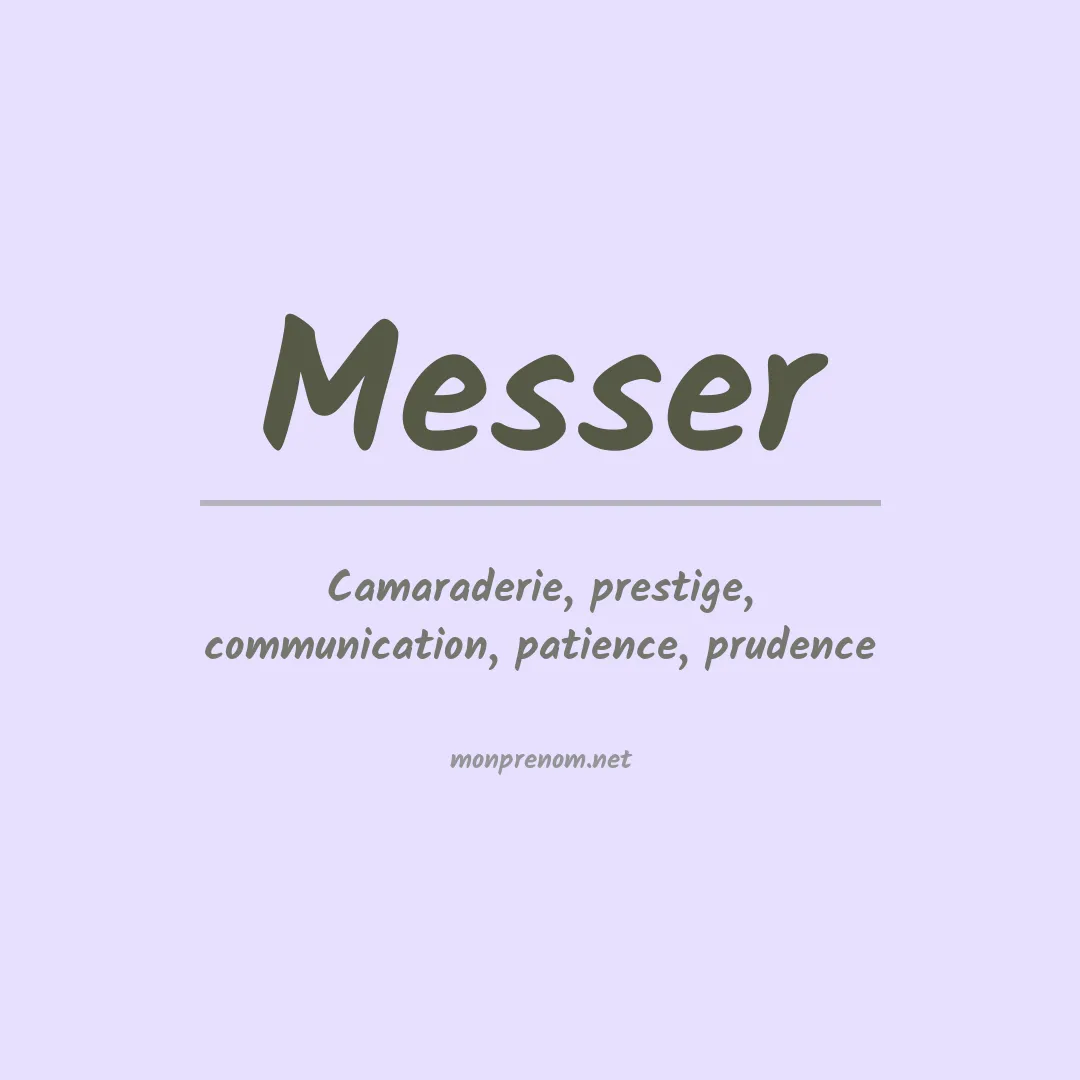 Prénom Messer