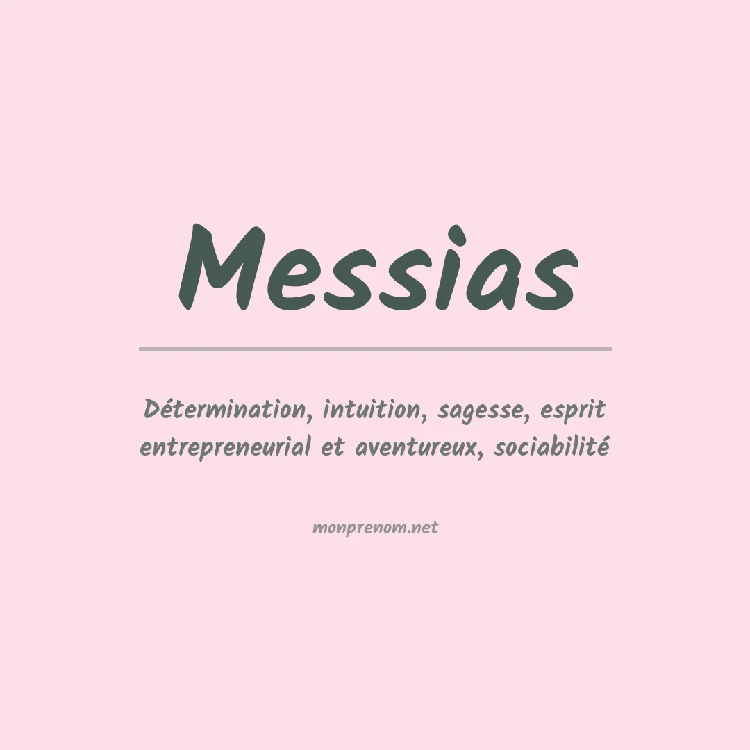 Signification du prénom Messias