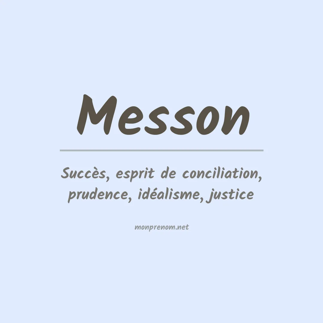 Signification du prénom Messon