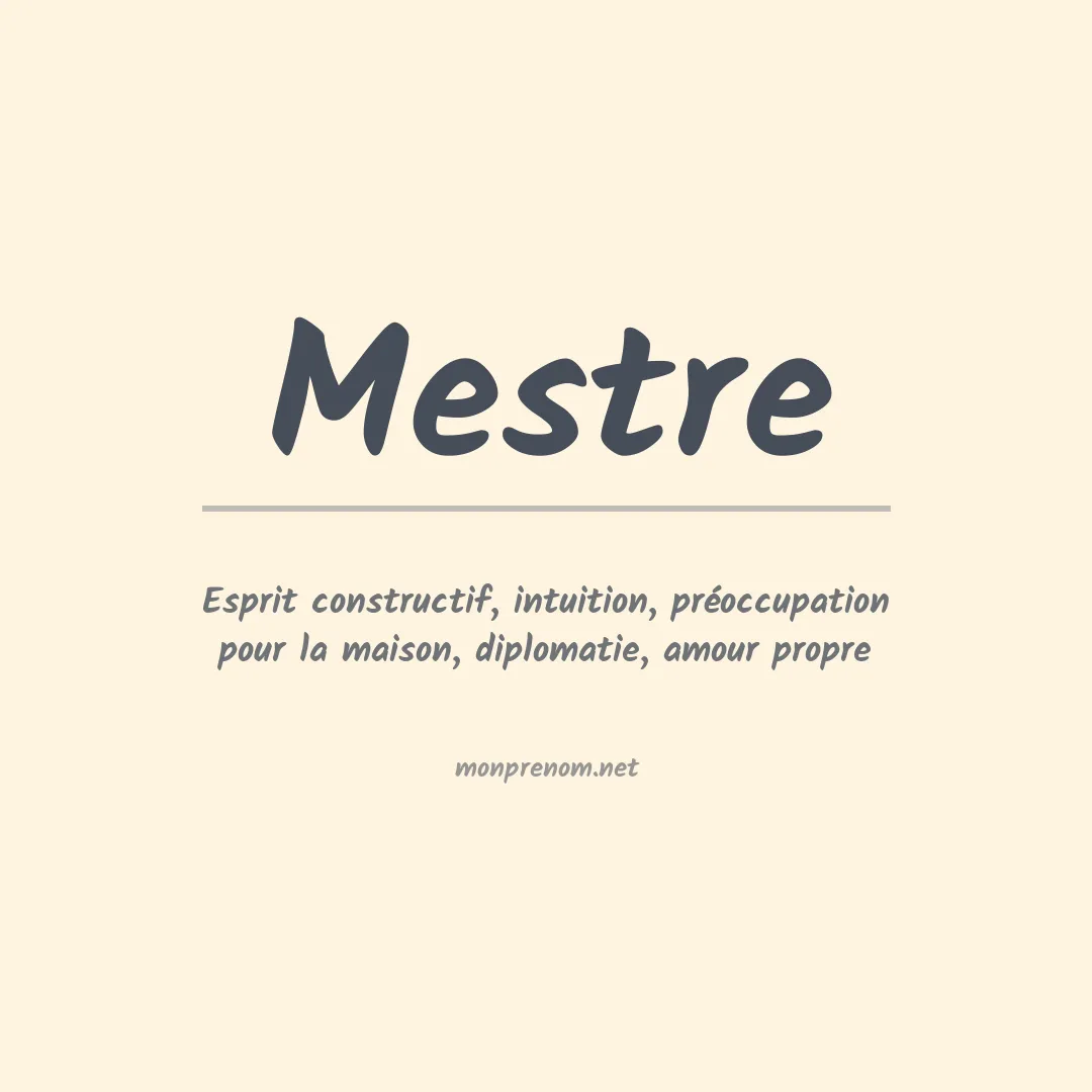 Prénom Mestre